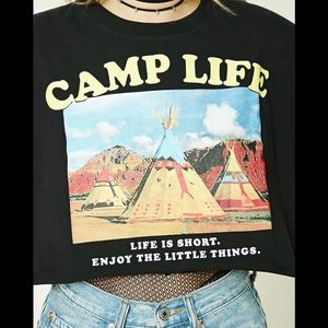 Forever 21 Camp Life crop top